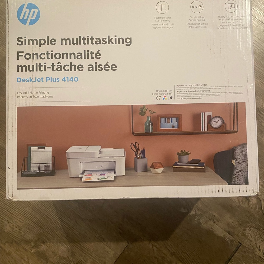 BRAND NEW HP DeskJet Plus 4140 All-in-One Printer - White